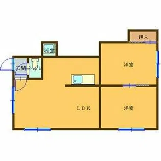 キャピタル花川Ⅲ【2階】の間取り