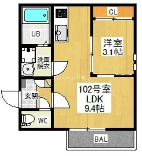 GRANDTIC平安通【1階】の間取り