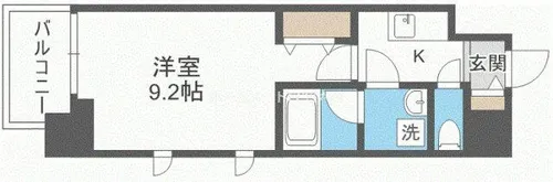コンフォリア京町堀【8階】の間取り