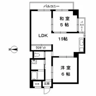 グリーンハイツ御影【4階】の間取り