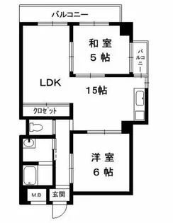 グリーンハイツ御影【4階】の間取り
