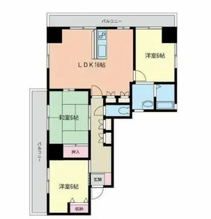 ファミリーハウス勝山【9階】の間取り