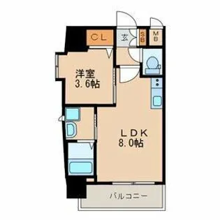 ERIOS COURT 香春口【5階】の間取り