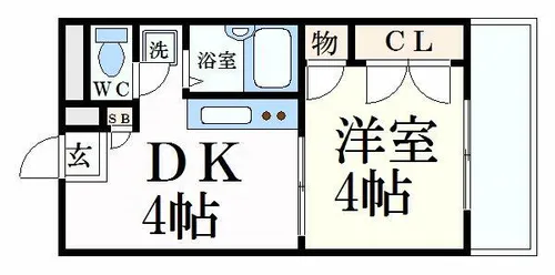 Uグレース飾磨【2階】の間取り