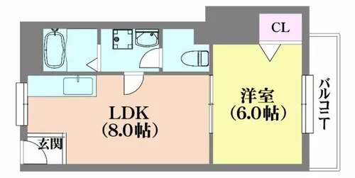 SUZURAN DANCHI Ⅱ【5階】の間取り