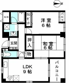 メゾンアルマ【5階】の間取り