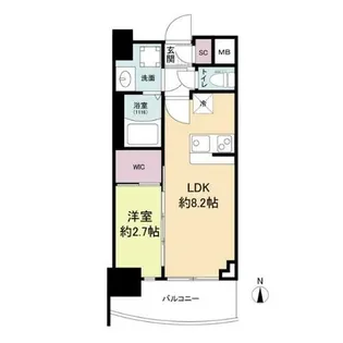 セレニテ天六ミラク【10階】の間取り