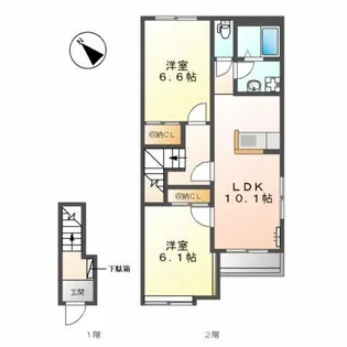 メゾン オオイソ【2階】の間取り