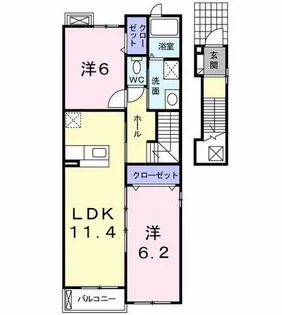 サンリット高取【2階】の間取り