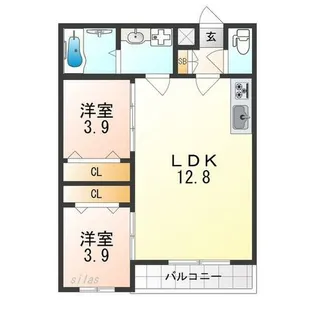 AVANTIO HONMACHI【1階】の間取り