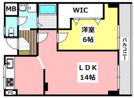 大神ハイツ【6階】の間取り