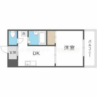 1DKの間取り画像