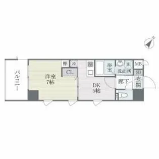 QREST博多東I【505号室】の間取り