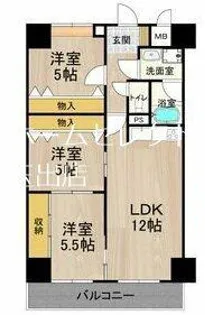 パークモダン住之江公園【9階】の間取り