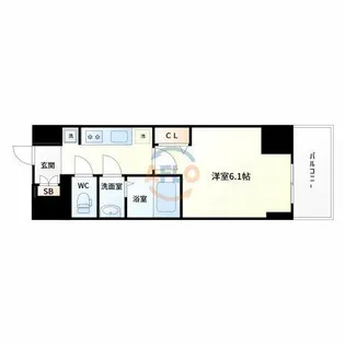 プレサンス塚本アクミリオン【13階】の間取り