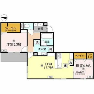 スペチアーレ小松【3階】の間取り