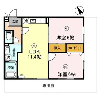 兵庫県姫路市勝原区丁【アパート】の間取り
