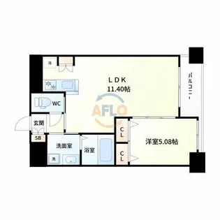 ノルデンハイム江坂【5階】の間取り