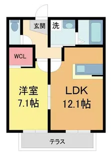 パークサイド夙川【202号室】の間取り