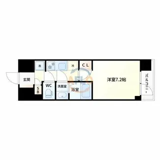 スプランディッド十三本町【3階】の間取り