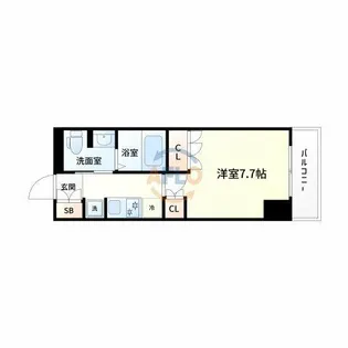 コンフォリア江坂【12階】の間取り