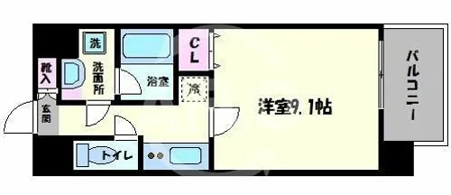 レオンコンフォート難波サウスゲート【11階】の間取り