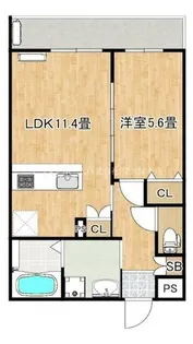 ひまわり【201号室】の間取り