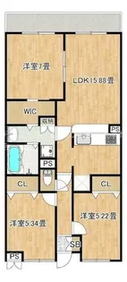 プレミアムスイート尾崎【301号室】の間取り