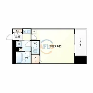 プレサンス新大阪【7階】の間取り