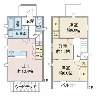愛知県尾張旭市庄南町1丁目【一戸建】の間取り