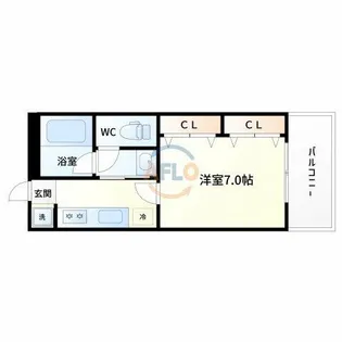 サンフラッツ新大阪別館【1階】の間取り