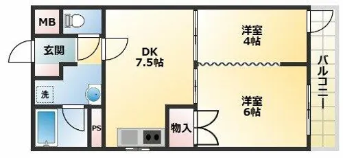 サニーピア【5階】の間取り