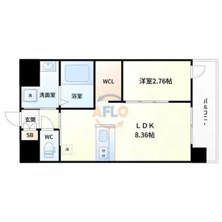 Live Flat塚本新北野【8階】の間取り