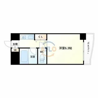 シンセリティ野中【5階】の間取り