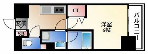 ディアレイシャス大須観音III【3階】の間取り