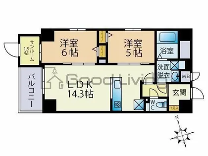 Odaki Bldg OTEMON【3階】の間取り