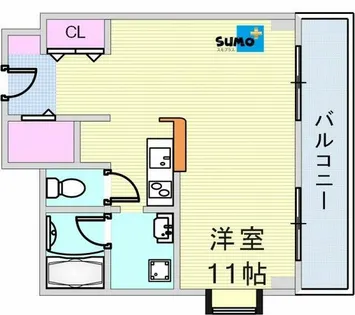 学園西カレッジハイツ【505号室】の間取り