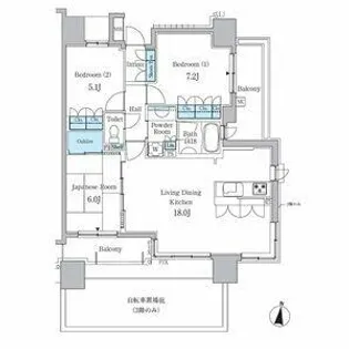 パークアクシス金山WEST【5階】の間取り