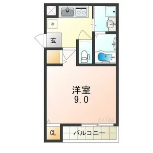 大阪府大阪市東住吉区中野1丁目【アパート】の間取り