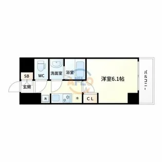 エムブイインプ新大阪【2階】の間取り