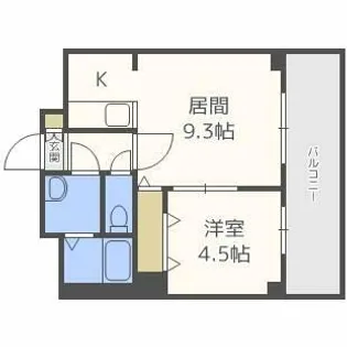 エミュー麻生【10階】の間取り