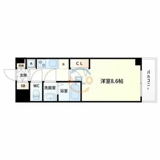 AZURE ESAKA【4階】の間取り