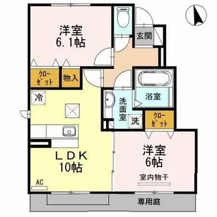 サンライズII【1階】の間取り