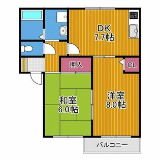 聖ソレアードA棟【2階】の間取り