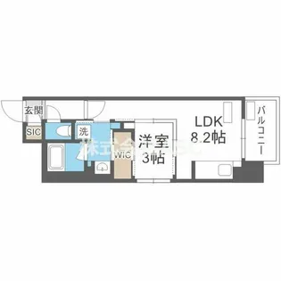 S-RESIDENCE天満橋ar【603号室】の間取り