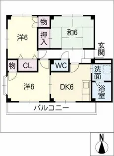 グランデージ薬師 A【202号室】の間取り