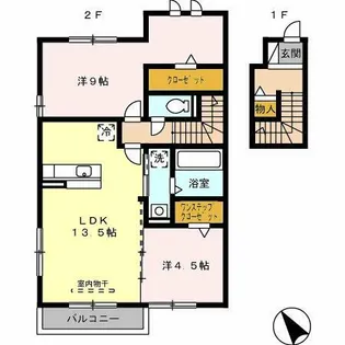 ロイヤルウィット【203号室】の間取り