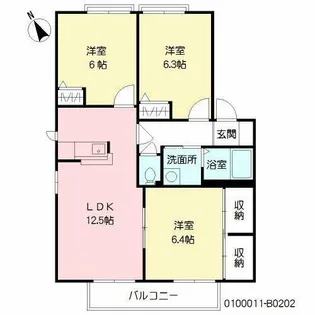 パークヴィレッジ B棟【2階】の間取り
