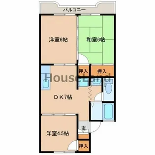 清水ハイツ【1階】の間取り