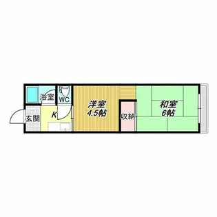東住吉文化【1階】の間取り